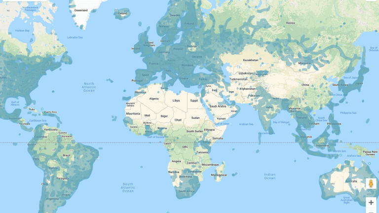 Google street view coverage map